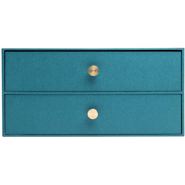 Exacompta Schubladenbox "Office By Me", 2 Schubladen, 35,5x17x27 cm, DIN A4+, blaugrün