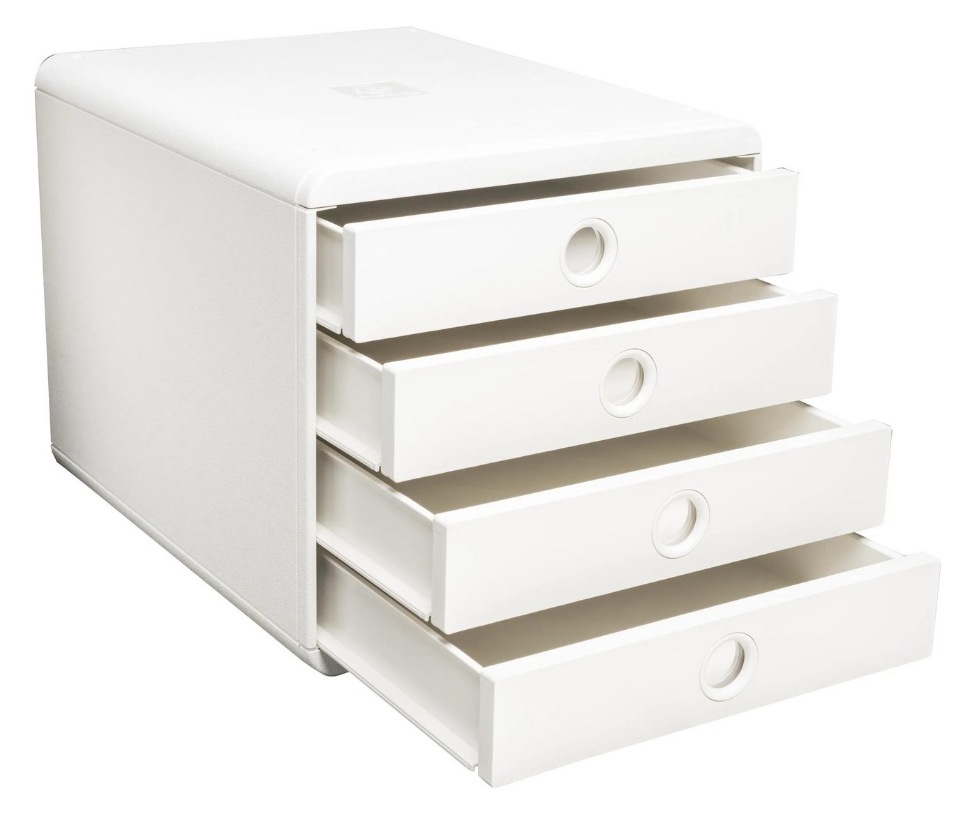 Exacompta Schubladenbox "Pop Box AutentiK" DIN A4+, 4 Schubladen, weiß – Bild 4 von 5