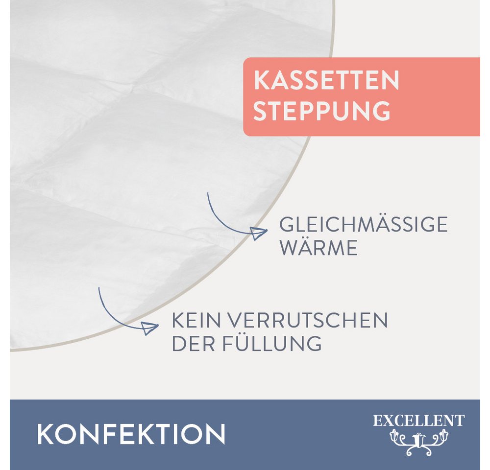 Excellent Daunenbettdecke Überraschungsbox, Füllung: 90% Daunen, 10% Federn, Bezug: Baumwolle, absoluter Sonderpreis, wegen Lagerräumung, Solange der Vorrat rei – Bild 5 von 5