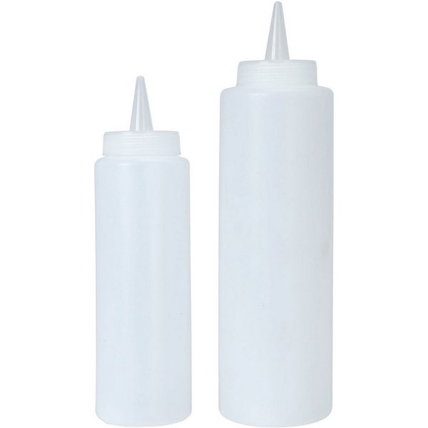 Excellent Houseware Aufbewahrungssystem Garnierflaschen 250ml & 400ml Quetschflaschen aus Kunststoff 2/4er-Set, langlebiger Kunststoff, (2-tlg., 2er-Set & 4er-S