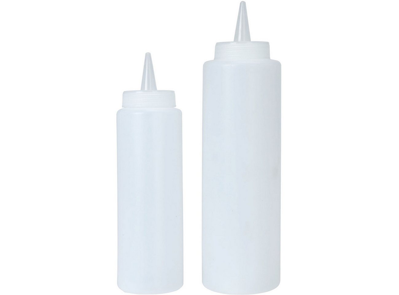 Excellent Houseware Aufbewahrungssystem Garnierflaschen 250ml & 400ml Quetschflaschen aus Kunststoff 2/4er-Set, langlebiger Kunststoff, (4-tlg., 2er-Set & 4er-S – Bild 2 von 2