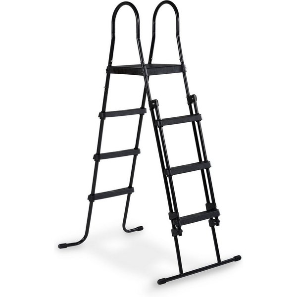 EXIT Poolleiter für Rahmenhöhen 108-122 cm, schwarz, mit Anti-Rutsch-Sprossen
