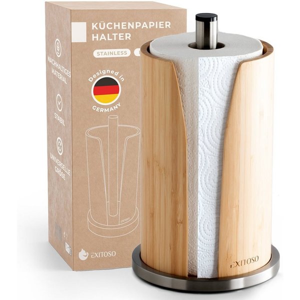 Exitoso Küchenrollenhalter ST Pole Küchenrolle, Küchentücher Stand Arbeitsplatte Bad Küche Büro Restaurant