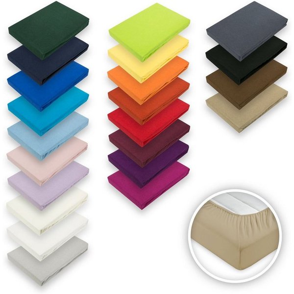 EXKLUSIV HEIMTEXTIL Spannbettlaken Microfaser Marke Spannbettlaken, Microfaser, Gummizug: rundum, (1 Stück), mit Rundumgummizug