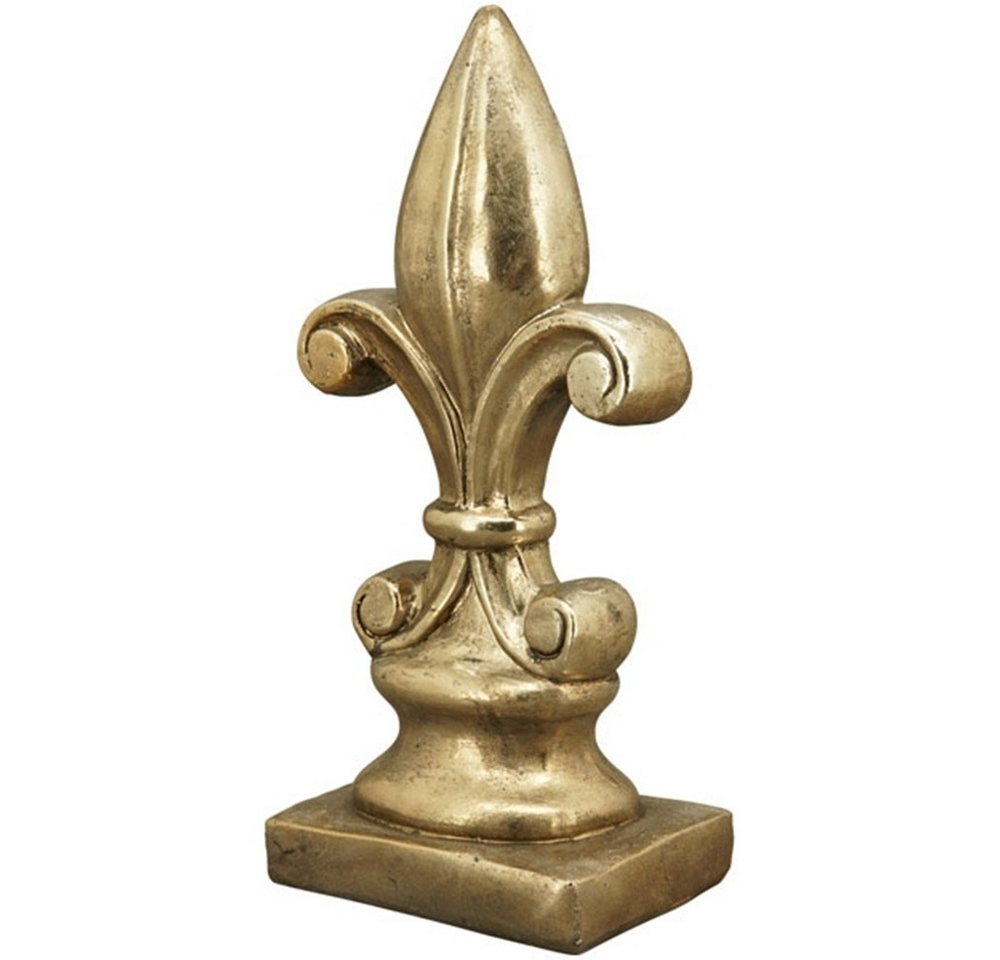 Exner GmbH Garten- & Wohnaccessoires Dekoobjekt Fleur di Lys / Bourbon Lilie gold Polyresin, royal klassik Deko – Bild 2 von 4
