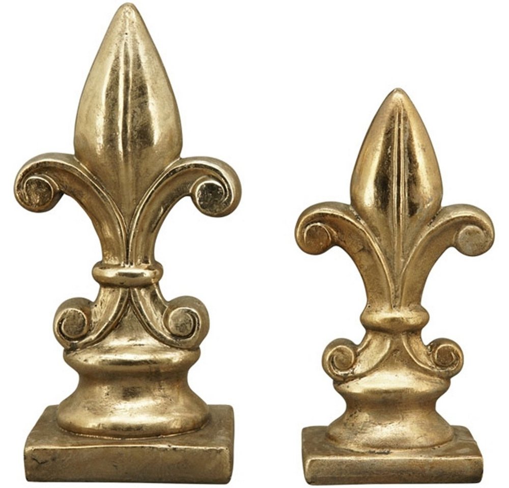 Exner GmbH Garten- & Wohnaccessoires Dekoobjekt Fleur di Lys / Bourbon Lilie gold Polyresin, royal klassik Deko – Bild 4 von 4