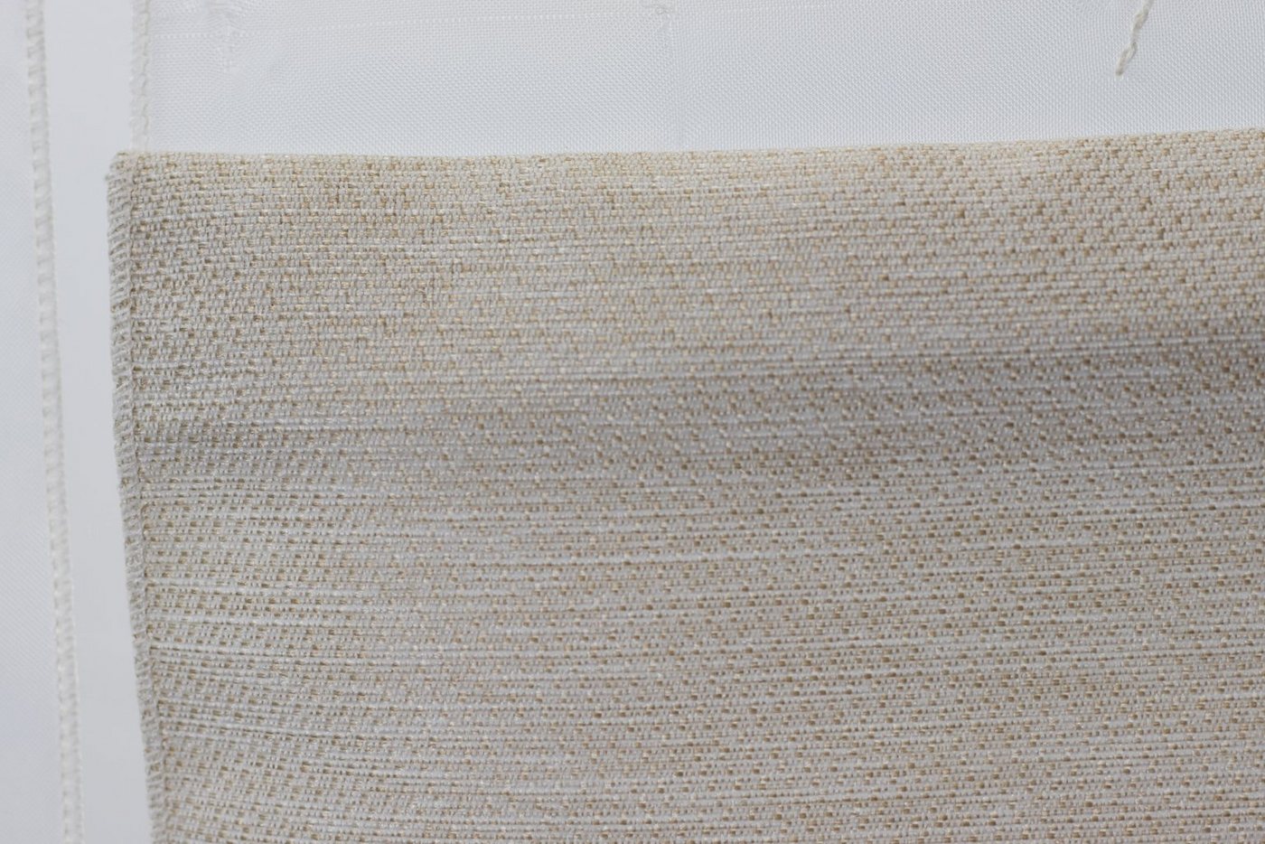 Scheibengardine 3er Set Miniflächen Scheibengardine Küchengardine Bistrogardine 4021 01 Ginkgo Blatt Stickerei Weiß Beige (3 St), Stangendurchzug, halbtranspare – Bild 3 von 5