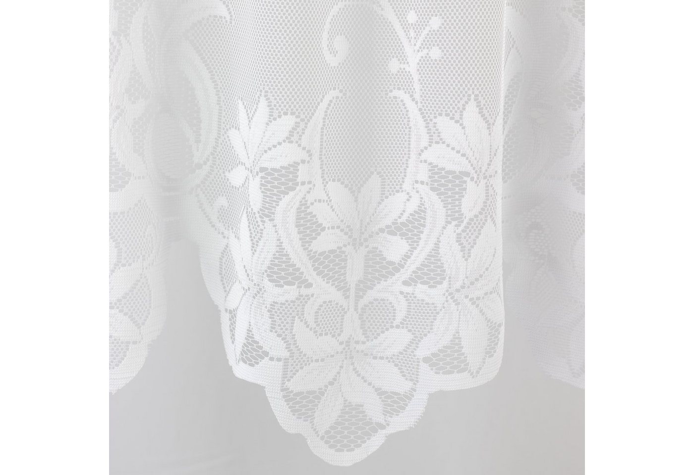 EXPERIENCE Scheibengardine Scheibengardine Bistrogardine Jacquard 2308 105x150 cm Weiß, Durchzuglöcher, halbtransparent, Store – Bild 4 von 5