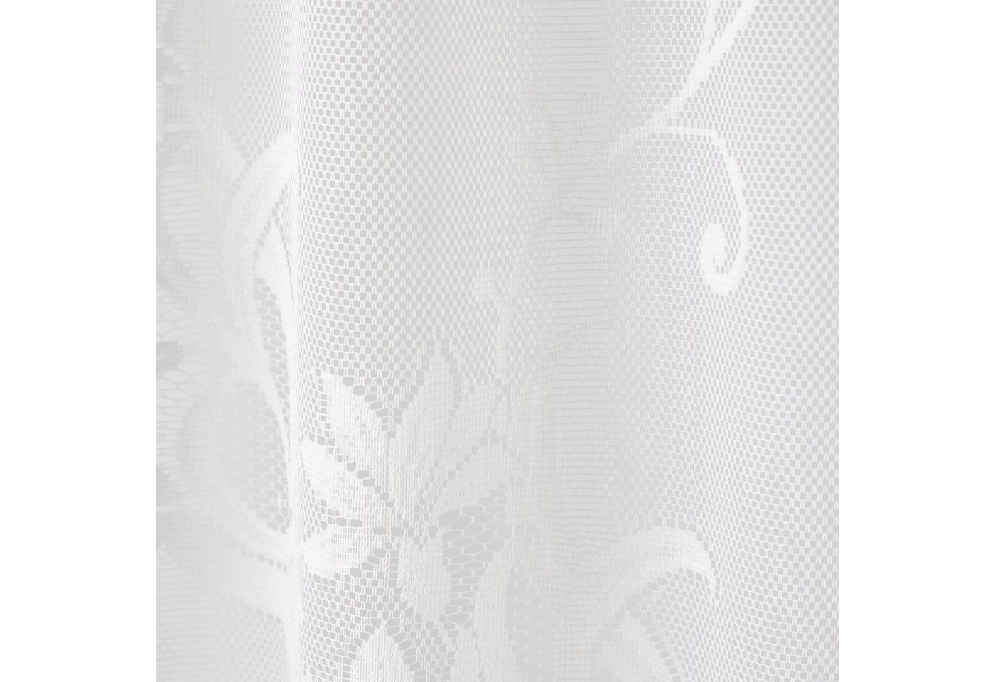 EXPERIENCE Scheibengardine Scheibengardine Bistrogardine Jacquard 2308 105x150 cm Weiß, Durchzuglöcher, halbtransparent, Store – Bild 5 von 5