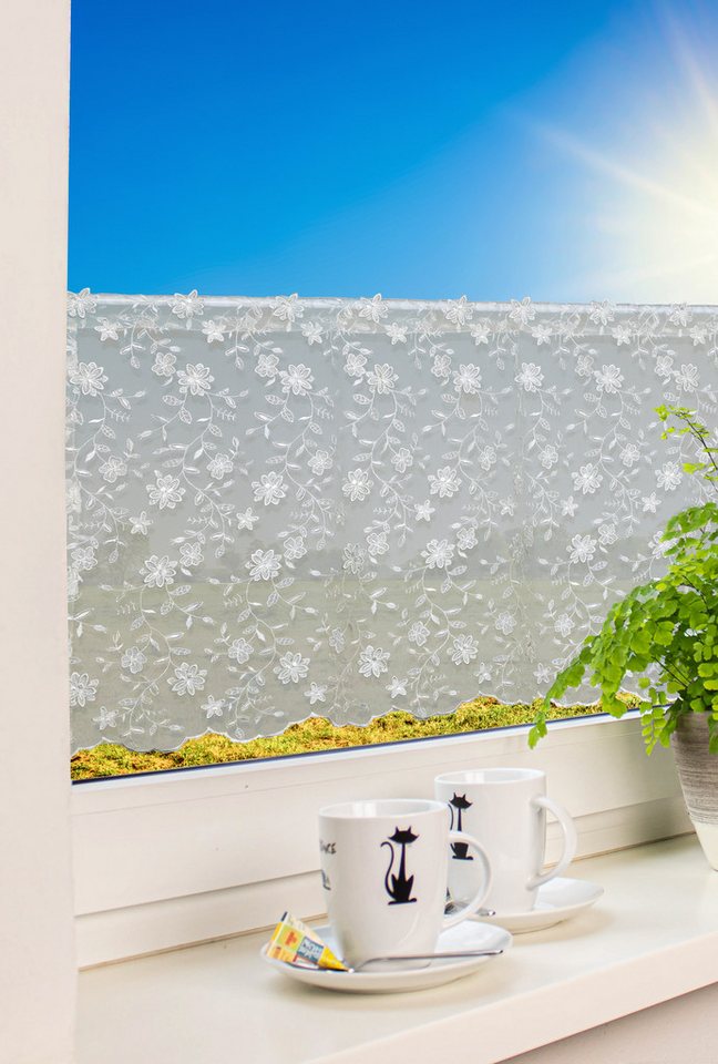 EXPERIENCE Scheibengardine Scheibengardine florentine Optik transparent mit Tunnelzug, Stangendurchzug, transparent – Bild 4 von 5