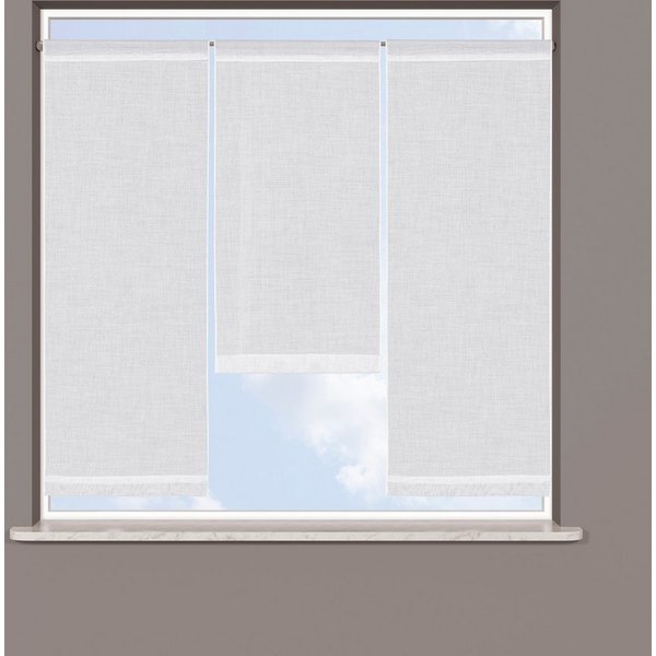 EXPERIENCE Scheibengardine Miniflächen Set Scheibengardine uni transparent 3-teilig, Stangendurchzug, transparent, Voile, 3 er Set Miniflächen