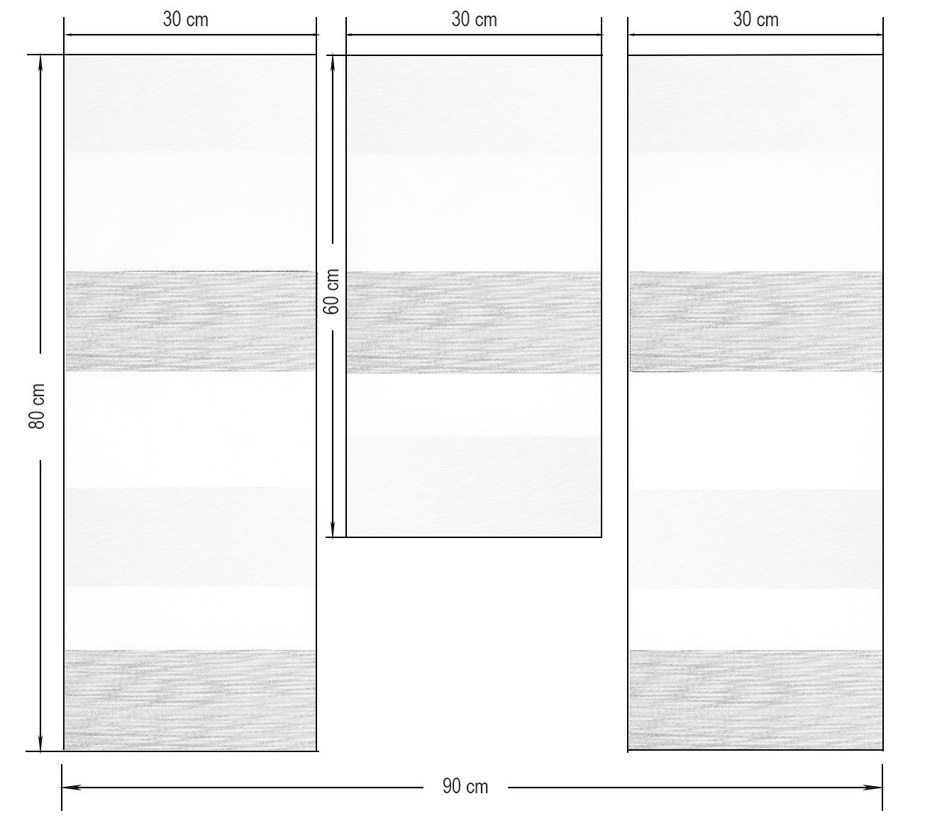 EXPERIENCE Scheibengardine Miniflächen Set Scheibengardine uni transparent 3-teilig, Stangendurchzug, transparent, Voile, 3 er Set Miniflächen – Bild 2 von 2
