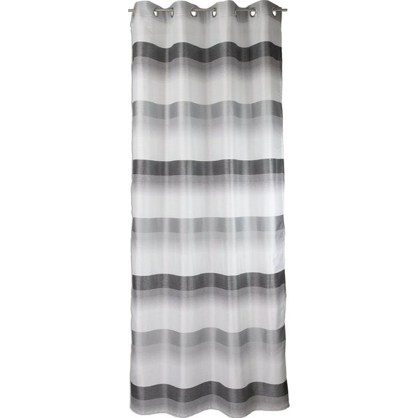 EXPERIENCE Vorhang Ösenschal Seitenschal Vorhang 2421 140x245 cm Gestreift Weiß Grün Blau Grau Rot (1 St), Ösen, halbtransparent, Webstreifen, mit 8 Ösen