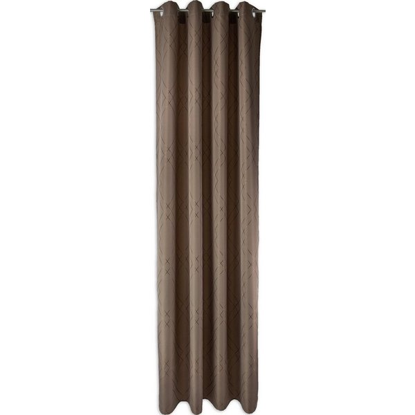 EXPERIENCE Vorhang Ösenschal Seitenschal Vorhang 2519 140x245 cm Braun Grau Uni Blickdicht Ösenvorhang (1 St), Ösen, blickdicht, Jacquard, mit 8 Ösen