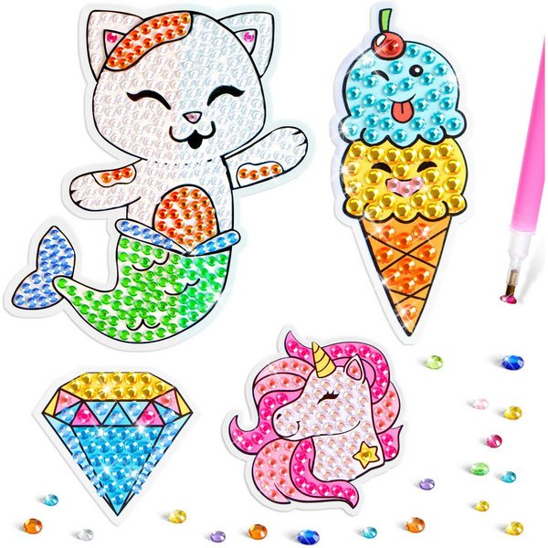 JOYIN Experimentierkasten JOYIN Gem Art, Diamant-Malerei-Set für Kinder mit großem 5D-Edelstein, (2800-tlg)