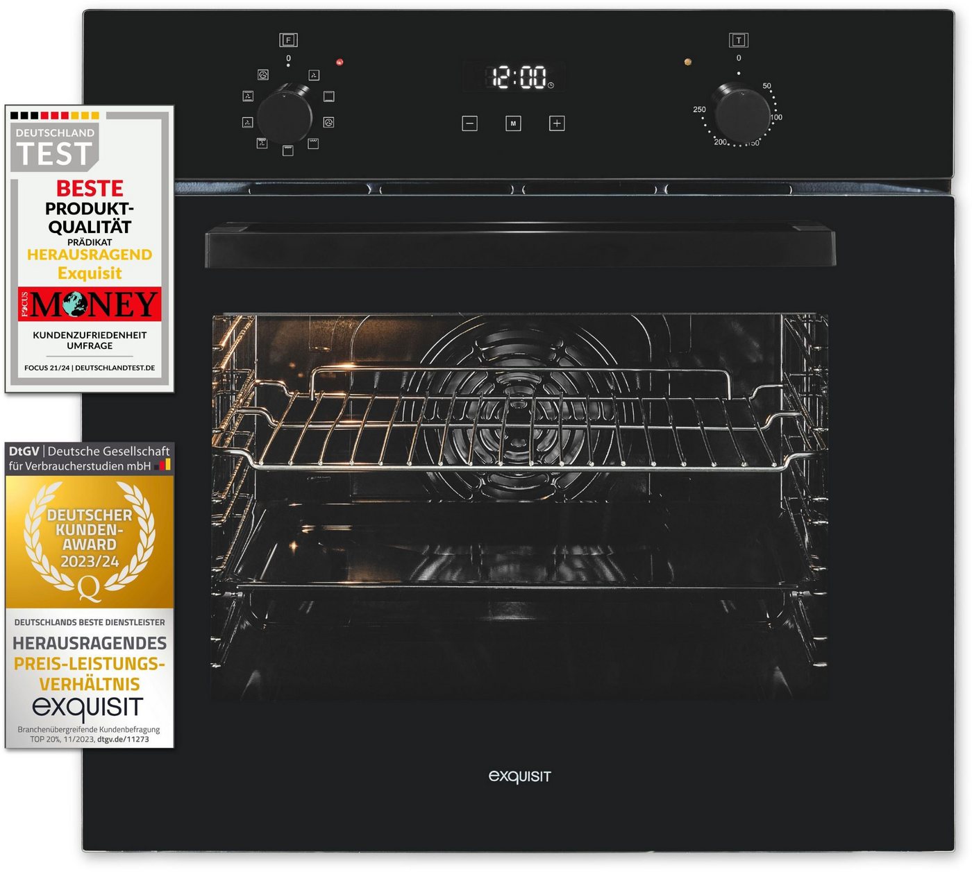 exquisit Backofen EBE257-H-020, Pizzafunktion – ideal für Pizza, Focaccia und mehr! – Bild 2 von 5