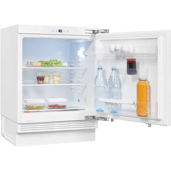 exquisit Einbaukühlschrank UKS140-V-FE-010E, 82,3 cm hoch, 59,5 cm breit, Ideal zum Unterbauen in die Küchenzeile für kleine Küchen, Büroküchen