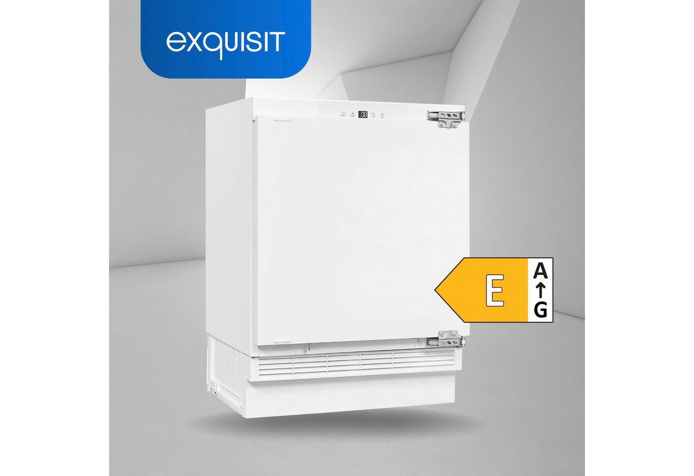 exquisit Einbaukühlschrank UKS140-V-FE-010E, 82,3 cm hoch, 59,5 cm breit, Ideal zum Unterbauen in die Küchenzeile für kleine Küchen, Büroküchen – Bild 5 von 5