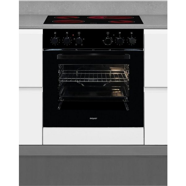 exquisit Elektro-Herd-Set EHE246-020, Klassisch Backen und Braten für das alltägliche Kochen