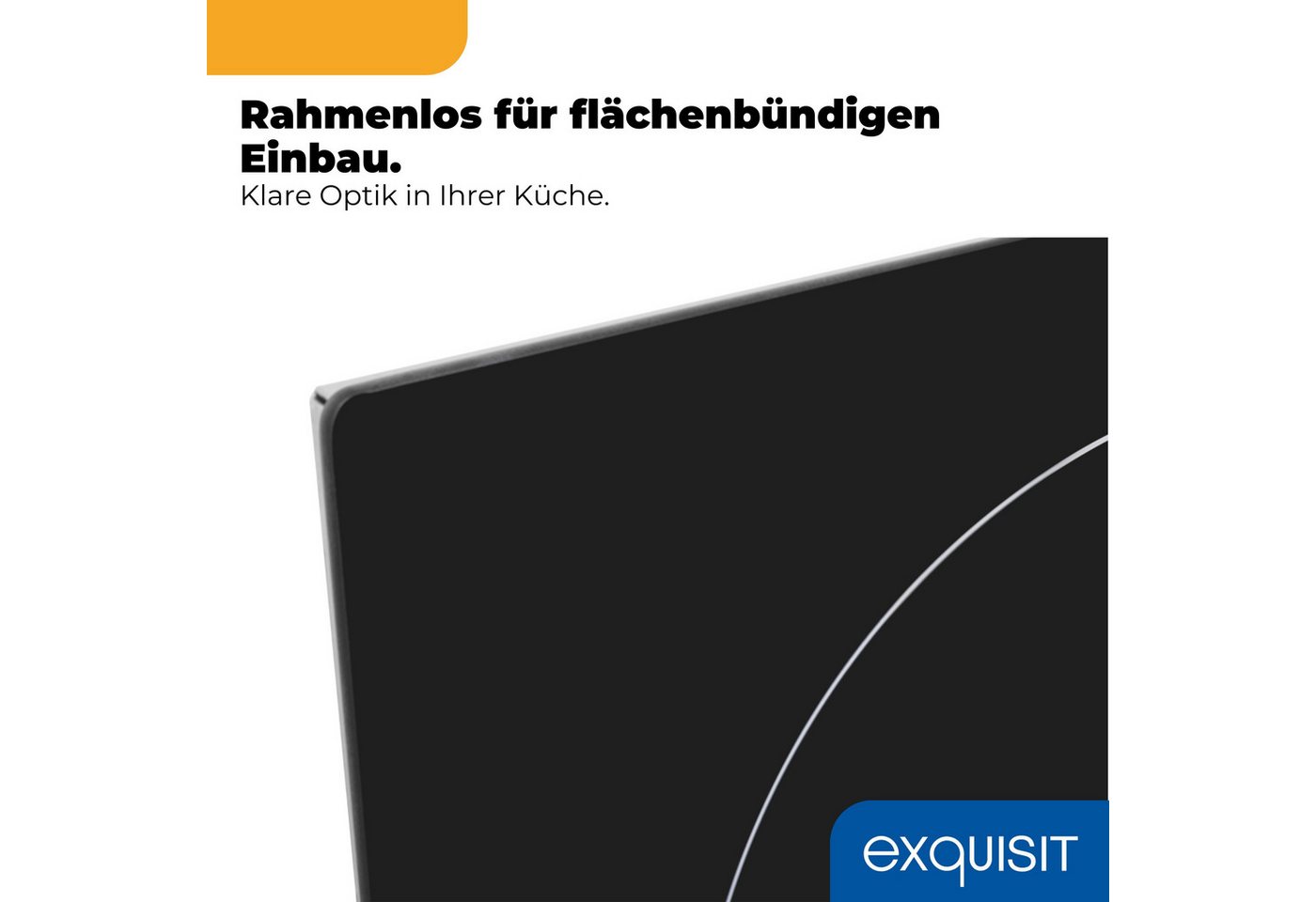 exquisit Elektro-Kochfeld, 3000 W Leistung, Glaskeramik Kochfeld, 120 cm Stromkabel – Bild 5 von 5