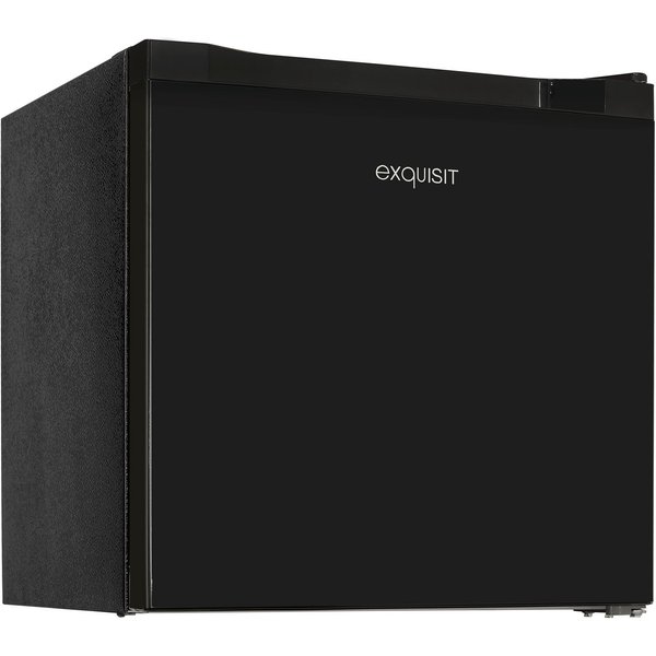 exquisit Gefrierschrank GB40-050C schwarz, 49,5 cm hoch, 47,5 cm breit, Kompakt & leise, Thermostat für Temperaturwahl, 4 Sterne Gefrieren