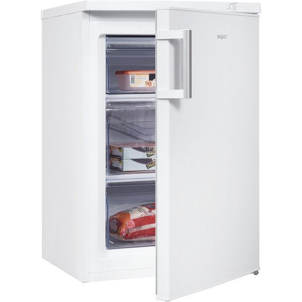 exquisit Gefrierschrank GS581-H-010D, 84.5 cm hoch, 56 cm breit, 85 l Nutzinhalt, Energieklasse D, 40 dB, 3 Schubladen