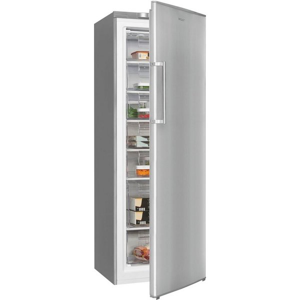 exquisit Gefrierschrank NoFrost GS280-HE-040D, 171 cm hoch, 60 cm breit, 4*-Gefrierschrank No Frost mit LED-Anzeige & praktischem Griff
