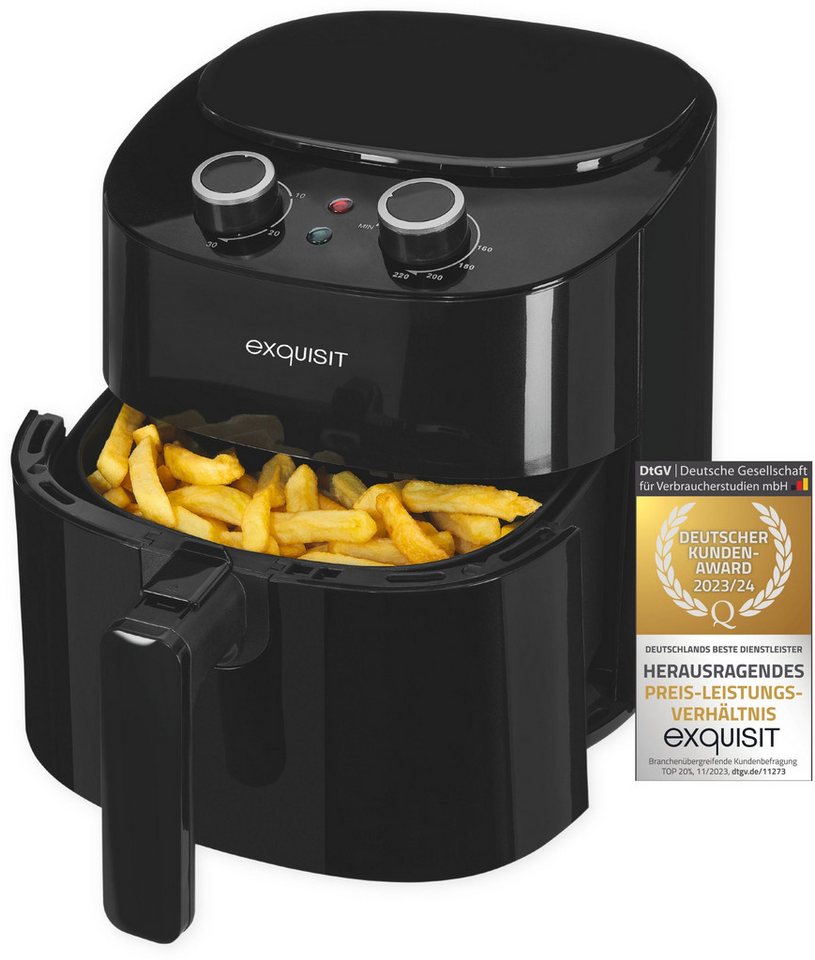 exquisit Heißluftfritteuse FR 6502 sw, 1300 W – Bild 2 von 5