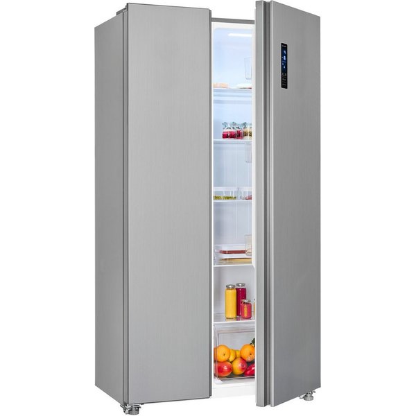 exquisit Side-by-Side SBS46-040E inoxlook, 177 cm hoch, 90 cm breit