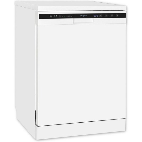 exquisit Standgeschirrspüler GSP6312-030D weiss, 12 Maßgedecke, Stand-/Unterbaugerät, 12 Maßgedecke – 6 Programme mit LED & Timer