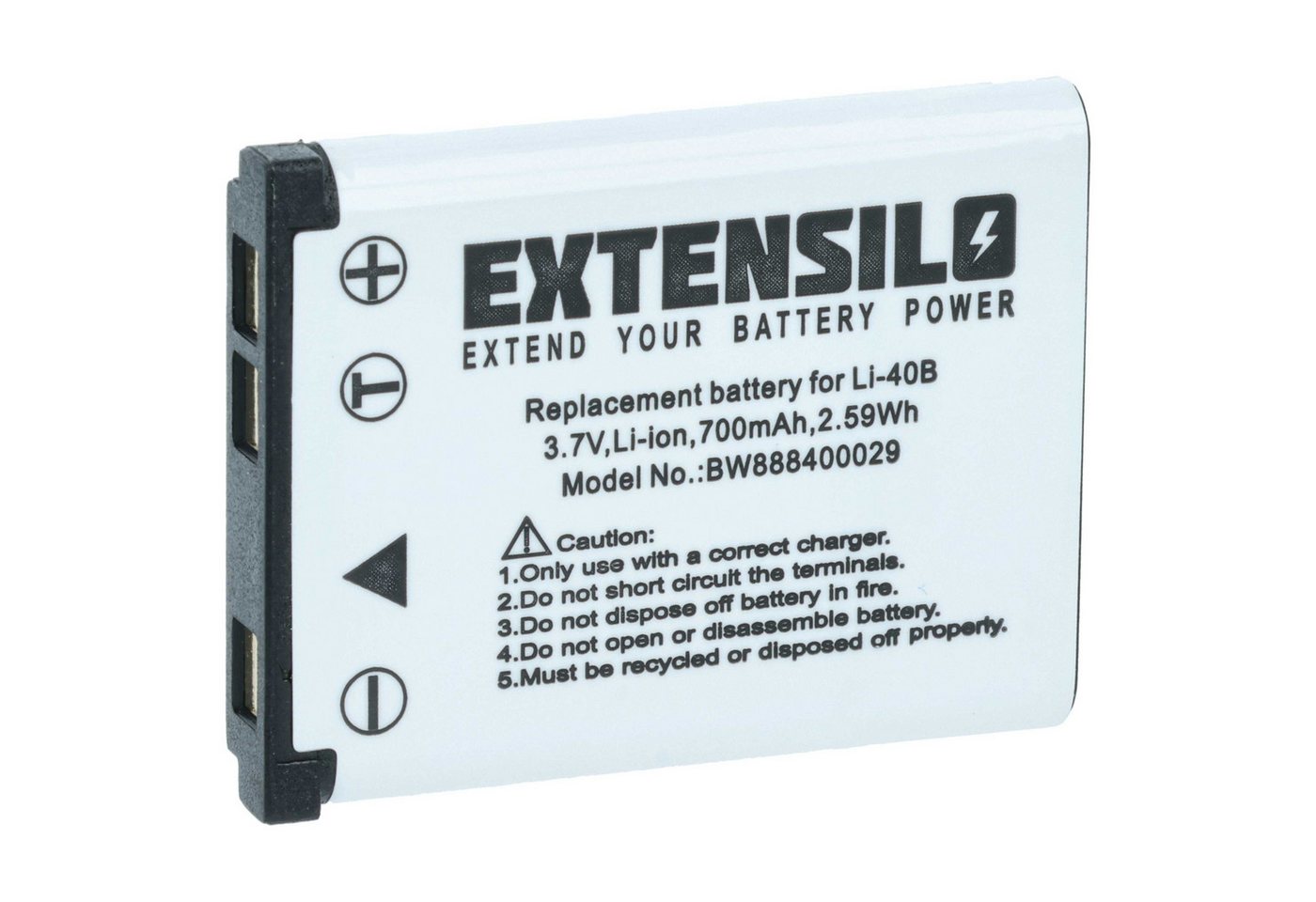 Extensilo Ersatz für Fujifilm NP-45A, NP-45 für Kamera Kamera-Ladegerät (USB-Kabel zum Aufladen über jeden USB-Port z.B. am Computer, Powerbank) – Bild 3 von 5
