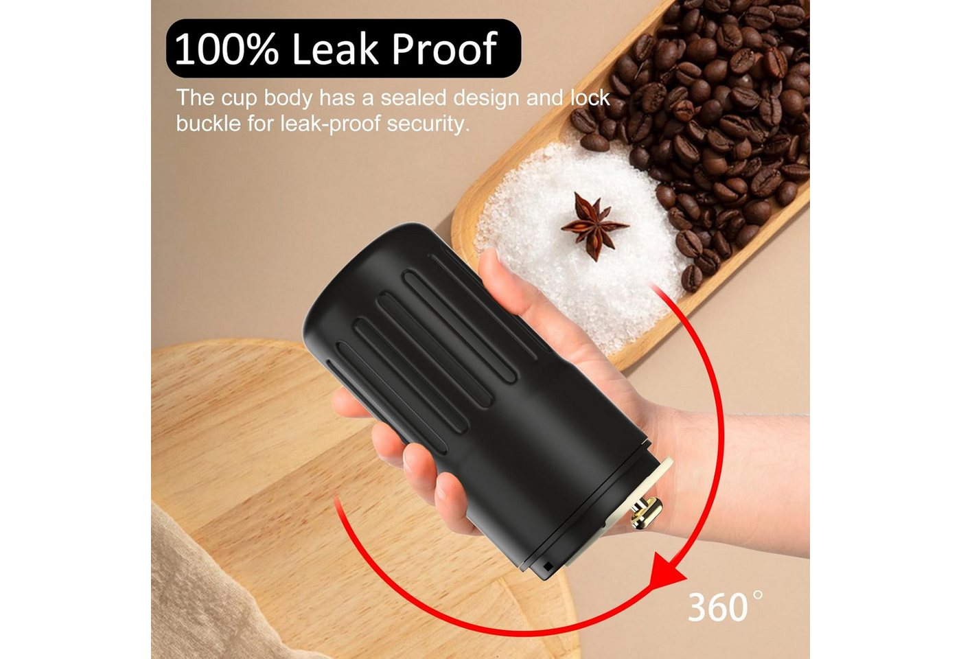 EXTSUD Thermobecher 410ml 316 Edelstahl Kaffeebecher, Digitalanzeige Thermobecher, 316-Edelstahl und Keramik, Travel Coffee Mug, Isolierter auslaufsicher Termok – Bild 5 von 5