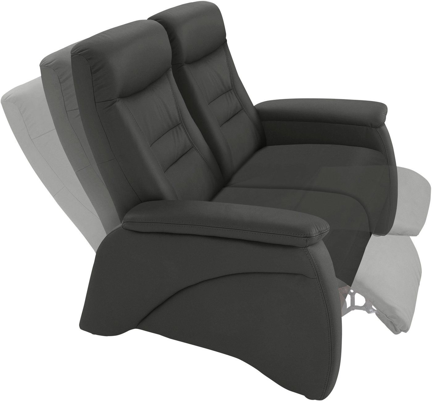 exxpo - sofa fashion 2-Sitzer Ascoli, Kinosofa mit hohem Sitzkomfort, bequeme Armlehnen, hoher Rücken, inkl. Relaxfunktion – Bild 4 von 5