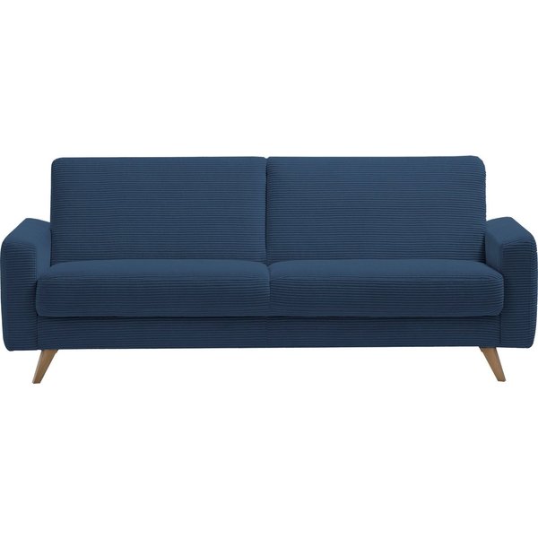 exxpo - sofa fashion 3-Sitzer Samso, elegant und bequem, aktueller Cord Bezug, Kippcouch, hochwertige Verarbeitung, Schlafsofa inkl. Bettfunktion und Bettkasten