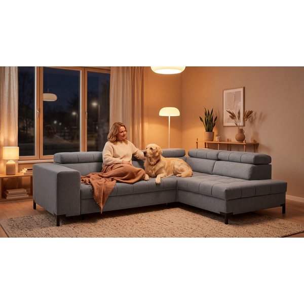 exxpo - sofa fashion Ecksofa Bocco, hochwertige Verarbeitung, toller Sitzkomfort, bequem, L-Form, aus Luxus-Microfaser +Simply Clean - für besonders einfache Re