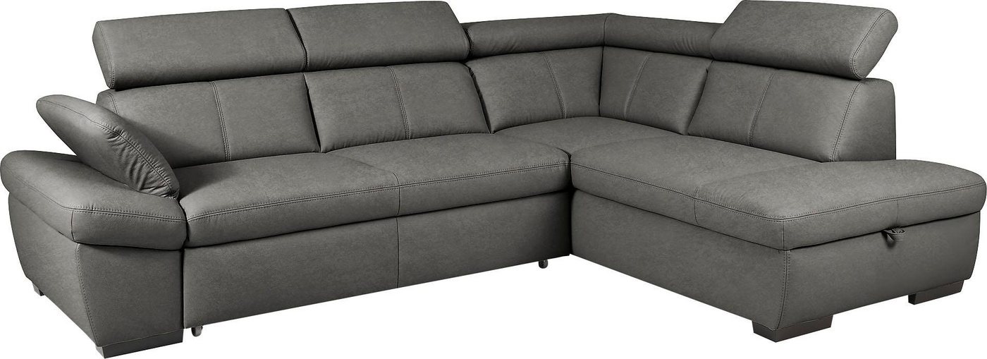 exxpo - sofa fashion Ecksofa Salerno, Funktionssofa, hoher Sitzkomfort, Breite 268cm, L-Form, inkl. Kopf- und Armteilverstellung, wahlweise mit Bettfunktion – Bild 2 von 5