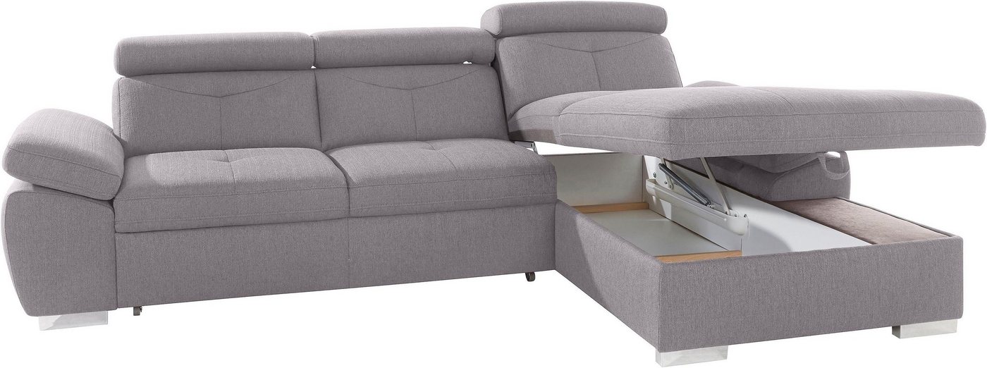 exxpo - sofa fashion Ecksofa Spring, super bequem, mit Armteil- und Kopfteilfunktion, L-Form, wahlweise mit Bettfunktion und Bettkasten – Bild 4 von 5