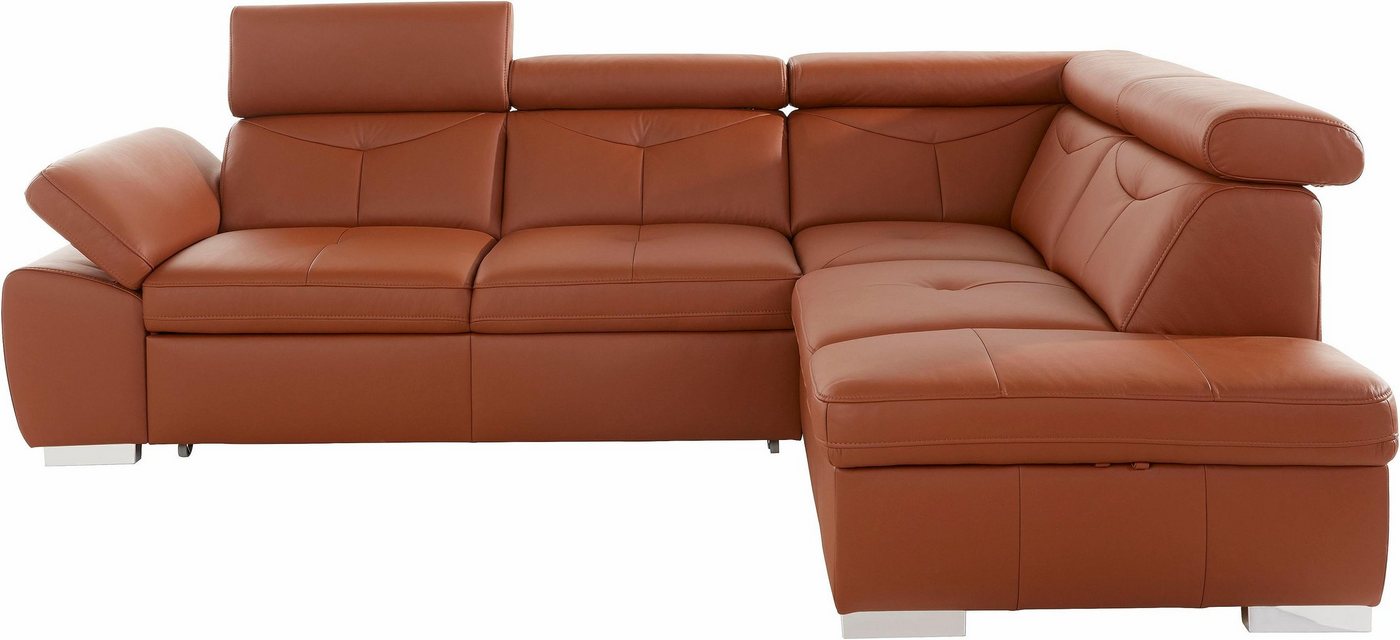 exxpo - sofa fashion Ecksofa Spring, super bequem und komfortabel mit Armteil- und Kopfteilfunktion, wahlweise mit Bettfunktion und Bettkasten, L-Form – Bild 2 von 5