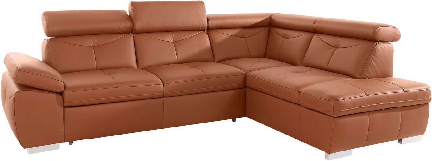 exxpo - sofa fashion Ecksofa Spring, super bequem und komfortabel mit Armteil- und Kopfteilfunktion, wahlweise mit Bettfunktion und Bettkasten, L-Form – Bild 4 von 5
