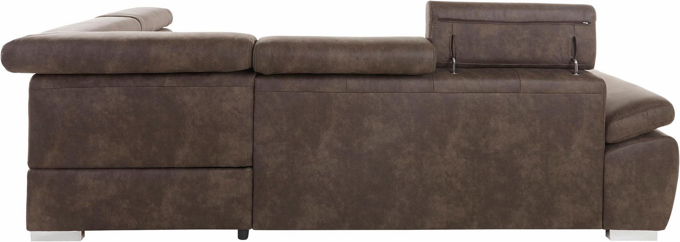 exxpo - sofa fashion Ecksofa Spring, super bequem und komfortabel mit Armteil- und Kopfteilfunktion, mit Bettfunktion & Bettkasten, Luxus-Microfaser +Simply Cle – Bild 5 von 5