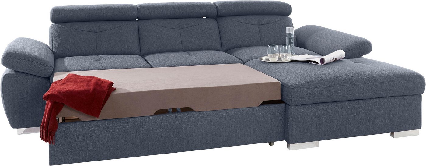 exxpo - sofa fashion Ecksofa Spring, super bequem, mit Armteil- und Kopfteilfunktion, L-Form, wahlweise mit Bettfunktion und Bettkasten – Bild 3 von 5