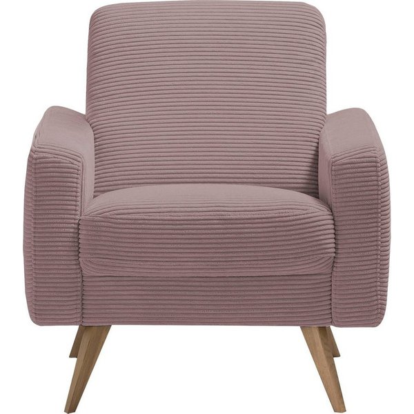 exxpo - sofa fashion Sessel Samso, Loungesessel, elegant und bequem, aktueller Cord Bezug