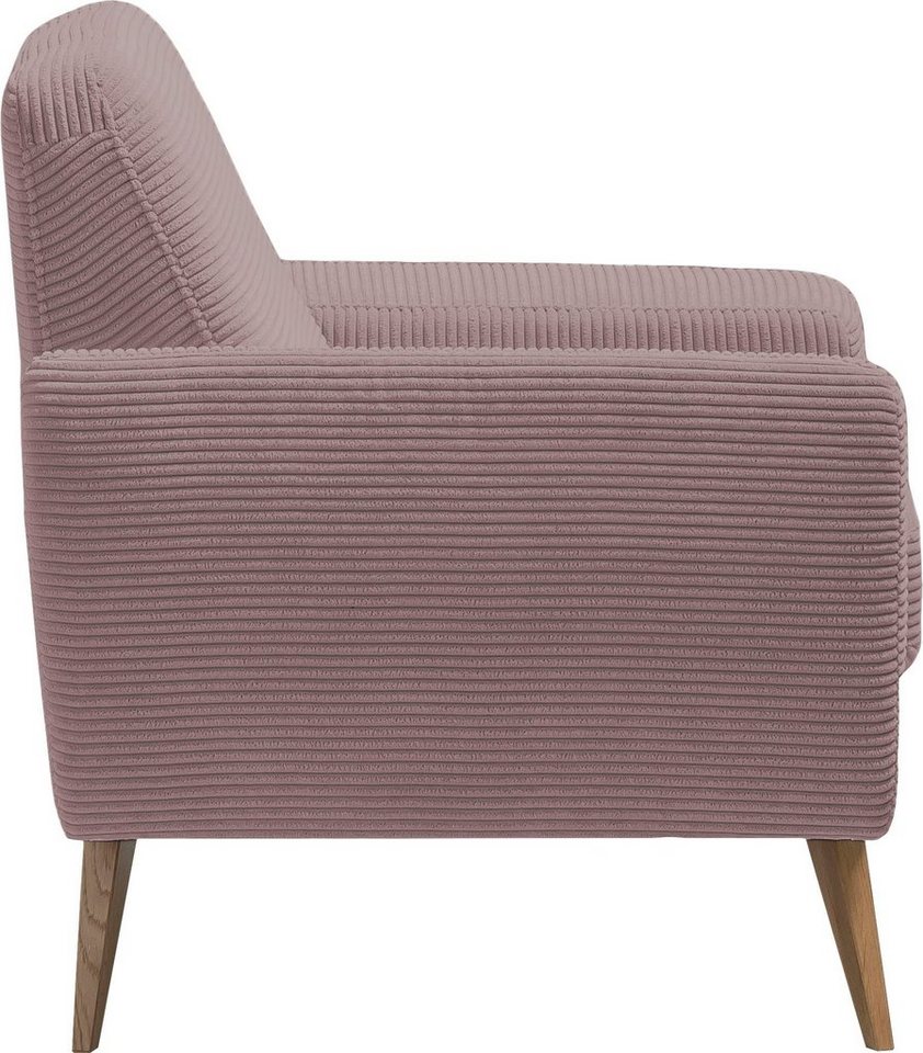 exxpo - sofa fashion Sessel Samso, Loungesessel, elegant und bequem, aktueller Cord Bezug – Bild 4 von 5