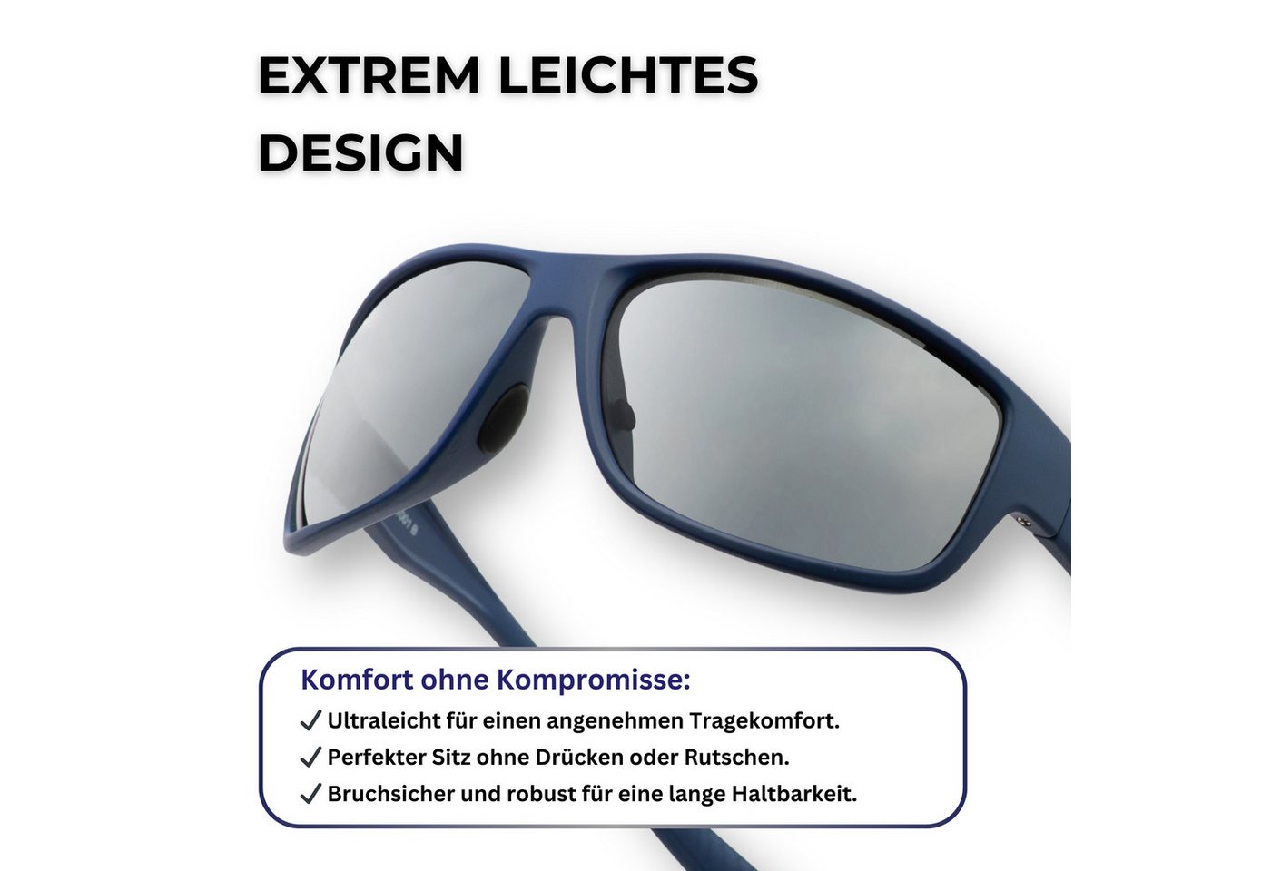 EyeAm Sonnenbrille Polarized, Sportlich, Schwimmfähig & Ultraleicht, Unisex Design Modell: 1001 – Bild 5 von 5