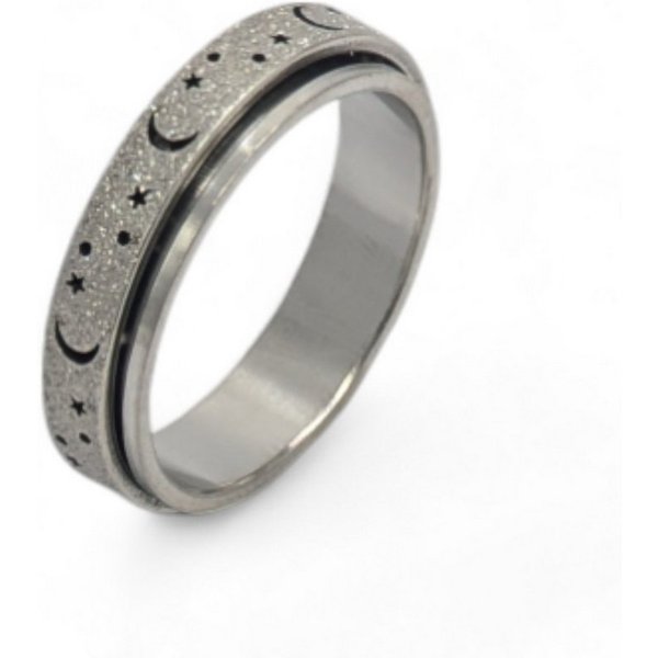 Eyecatcher Fingerring Anti Stress Fidget Ring Mond Sterne Anxiety Ring