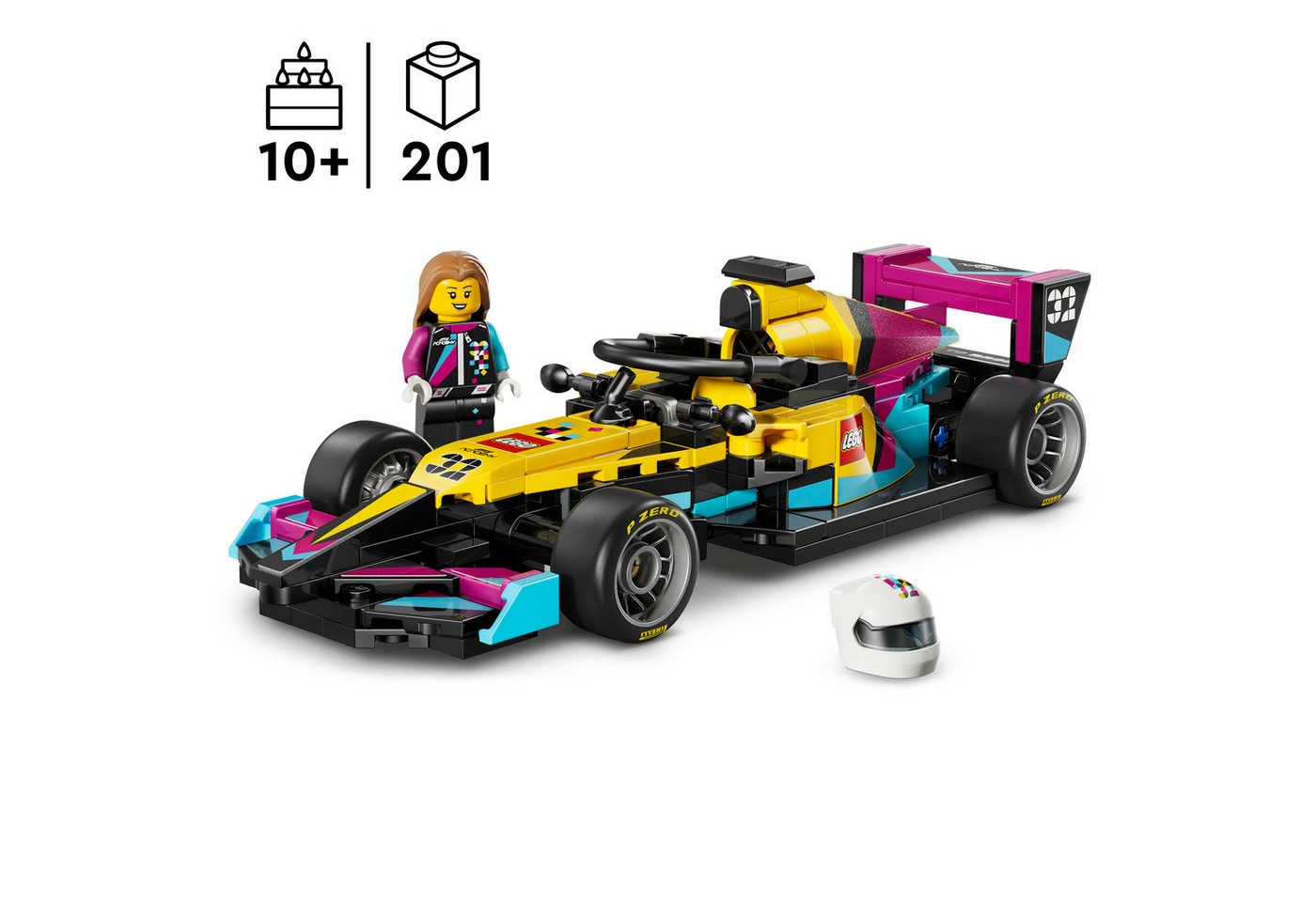 LEGO® F1 ACADEMY LEGO Rennwagen (77258), LEGO Speed Champions Konstruktionsspielsteine, (201 St) – Bild 3 von 5