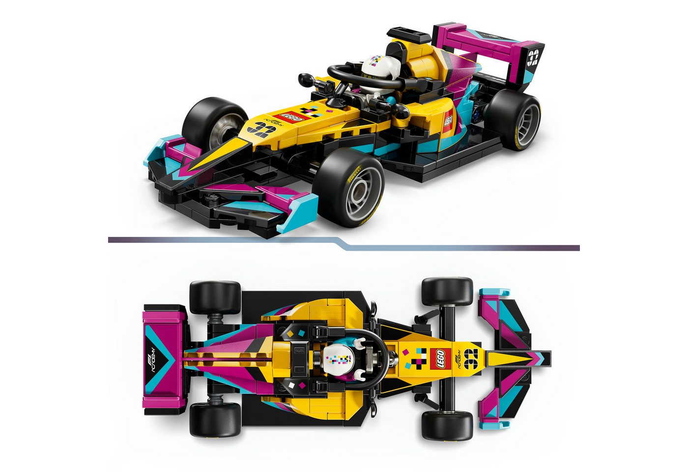 LEGO® F1 ACADEMY LEGO Rennwagen (77258), LEGO Speed Champions Konstruktionsspielsteine, (201 St) – Bild 4 von 5