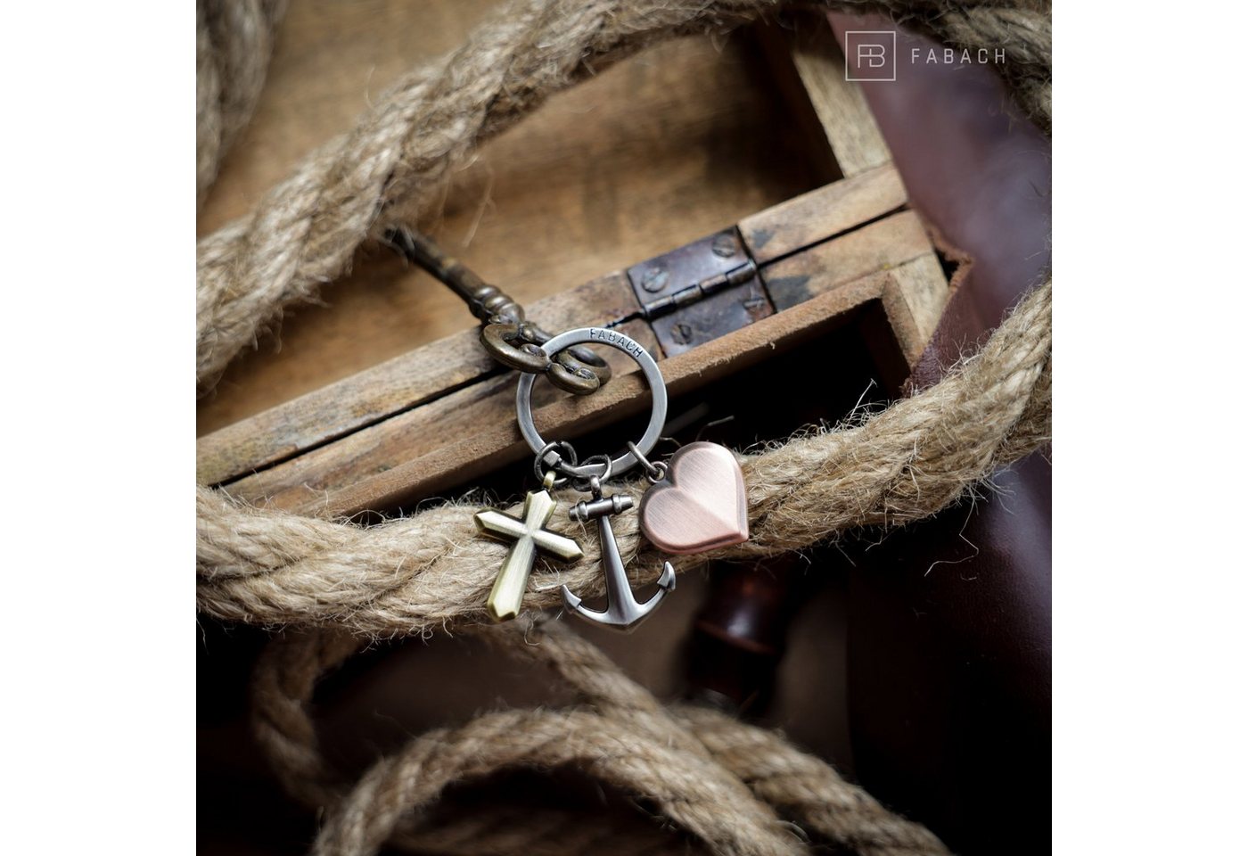 FABACH Schlüsselanhänger Glaube Liebe Hoffnung Schlüsselanhänger - Geschenk Kreuz Herz Anker – Bild 5 von 5