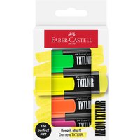 Faber-Castell 4er-Set Mini-Textmarker "TXTLNR", neon