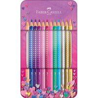 Faber-Castell Buntstifte "Sparkle", 12er-Set im Metalletui